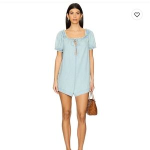 Free People Denim Romper